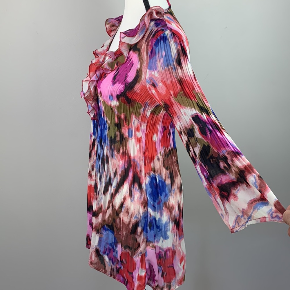 Sunny Leigh Red and Pink Ruffled Sailor Collar Blouse - Picture 6 of 8